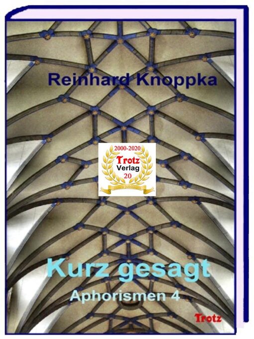 Cover image for kurz gesagt--Aphorismen 4